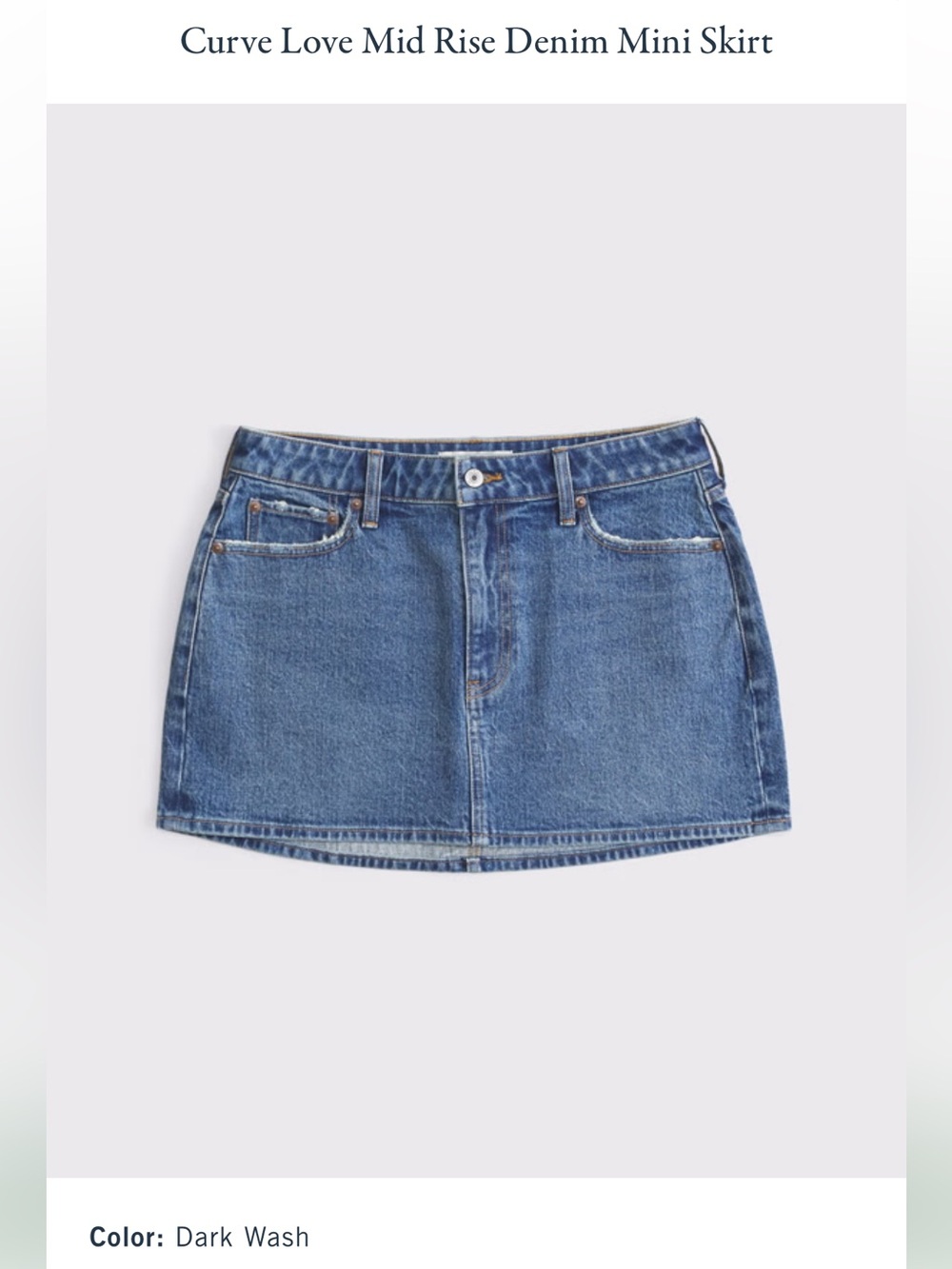 Mid-Rise Denim Mini Skirt